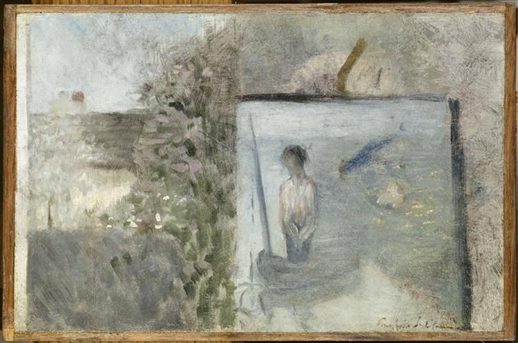 Пейзаж с "грешниками" Пюви де Шава, 1879 - 1881 - Жорж Сёра