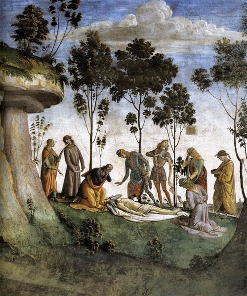 Завещание и смерть Моисея (фрагмент), 1481 - 1482