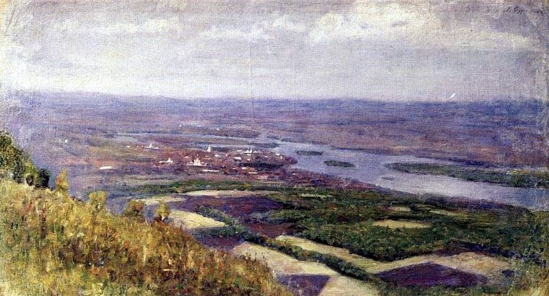 Вид на Красноярск с сопки. -е