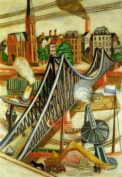 Железный мост (Вид на Франкфурт), 1922 - Макс Бекманн