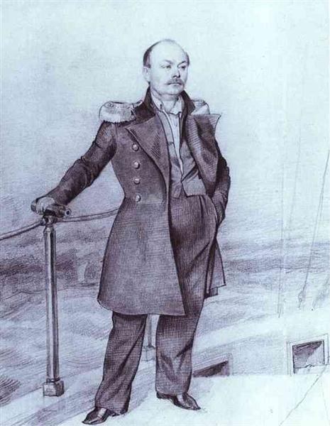 С. Д. Шишмарев на  борту корабля, 1849 - Павел Федотов