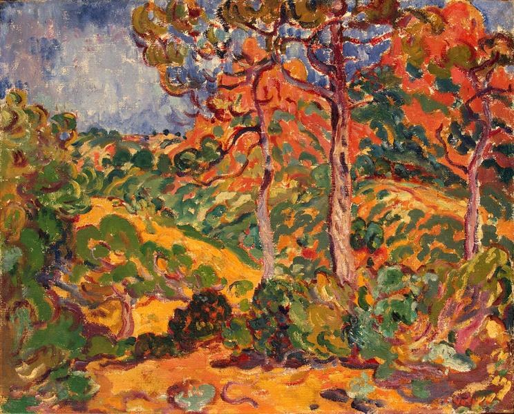 Солнце сквозь деревья, c.1908 - c.1909