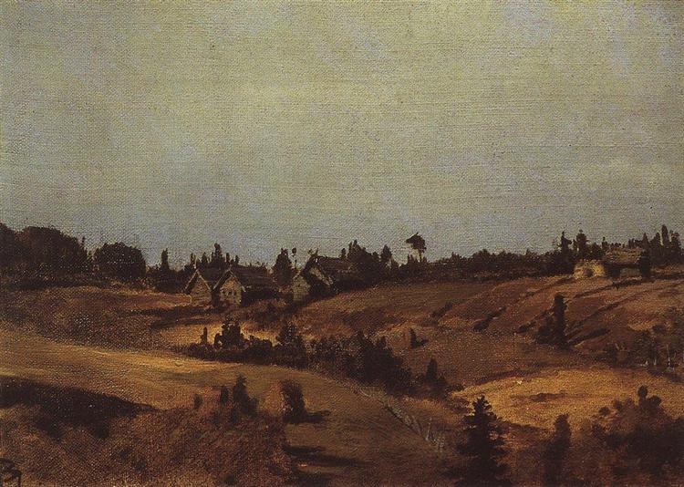 Деревня Гора Окулова, c.1865 - Василий Поленов