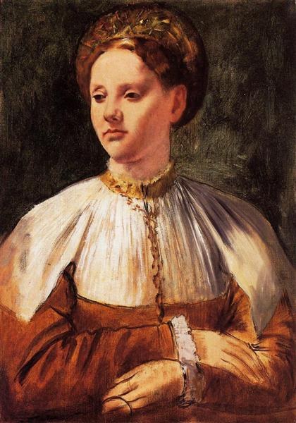 Портрет молодой женщины (по Бакьякке), 1858 - 1859