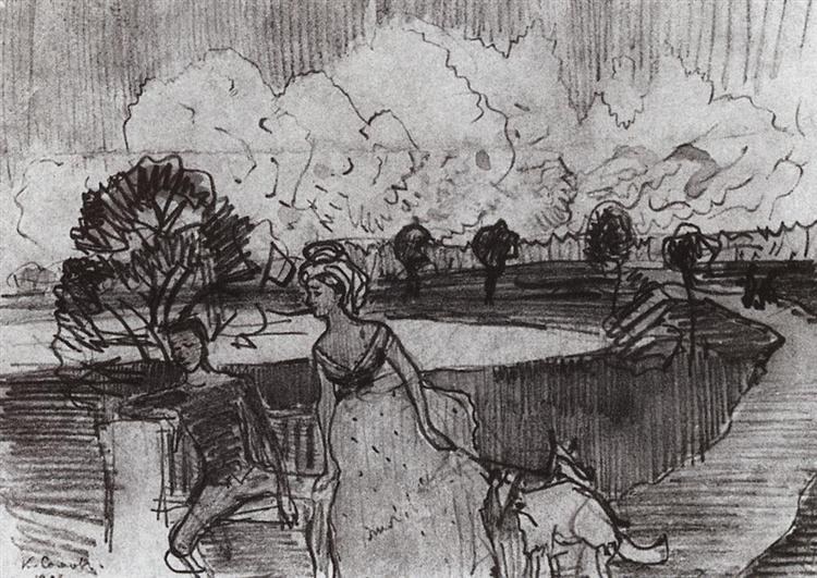 Свидание, 1896 - Константин Сомов