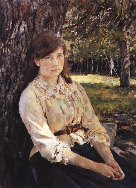 Девушка в солнечном свете (Портрет М. Симоновича), 1888