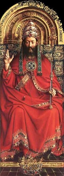 Гентский алтарь, Всемогущий Бог (фрагмент), 1432