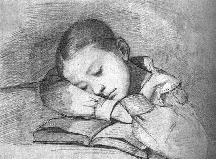 Портрет Жюльетты Курбе в спящем детстве, 1841