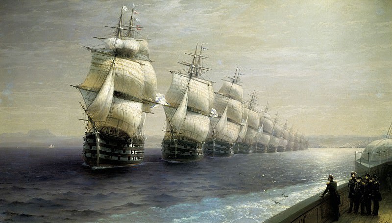Смотр Черноморского флота в 1849 г. 1886 131х249