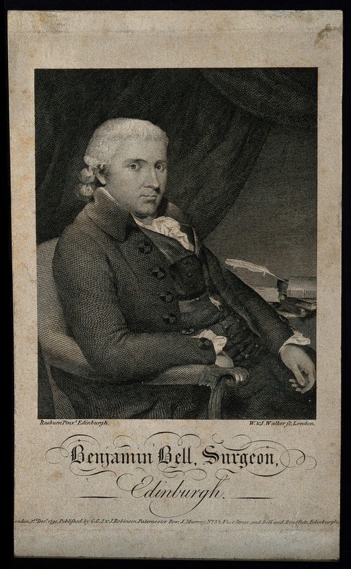 Бенджамин Белл. Линейная гравюра У. и Дж. Уокеров, 1791 г., по мотивам Х. Реберна.