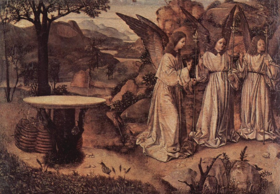 Аврааму служат три ангела, c.1455